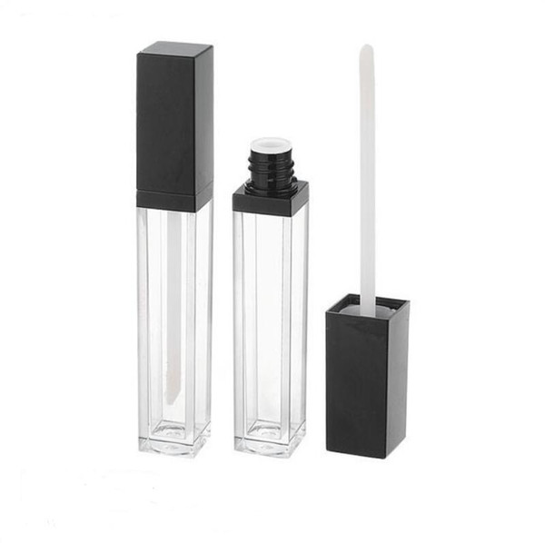 Lip gloss tube empty 5ML Lip gloss container makeup lip oil container Square plastic tubes with wholesale price