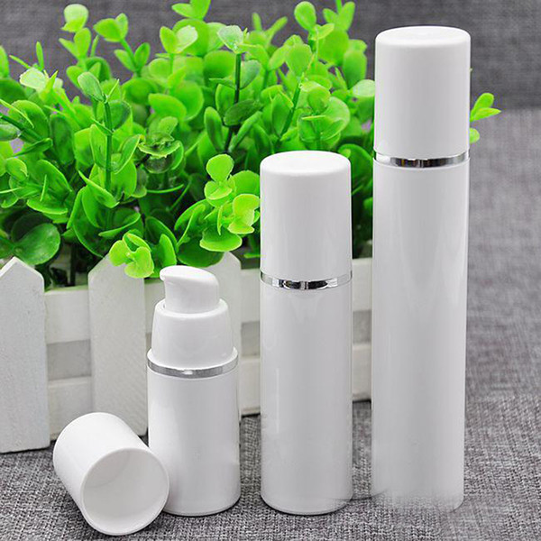 15ml 30ml 50ml High Quality White Airless Pump Bottle -Travel Refillable Cosmetic Skin Care Cream Dispenser, PP Lotion Packing Container