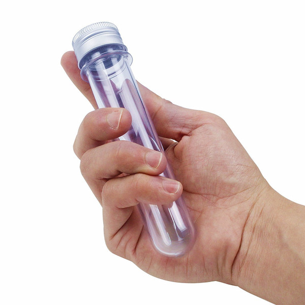 40ml Mask Bath salt Test Tube With Aluminum Cap, 40cc Clear Plastic Cosmetic Tube, Candy Bottle,Cosmetic Packaging