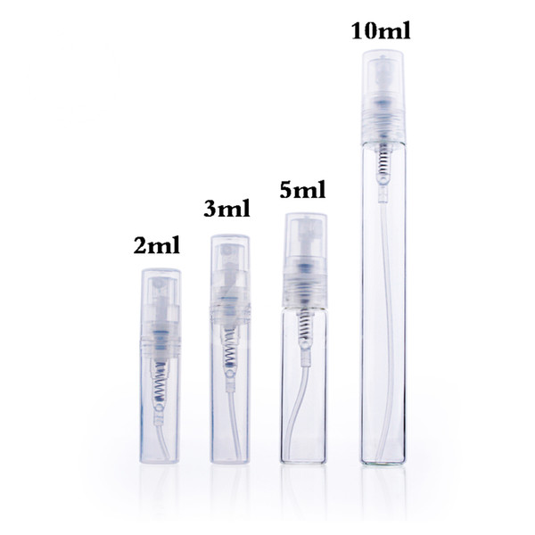 2ml 3ml 5ml 10ml plastic Glass Perfume Bottle Empty Refilable Spray Bottle Small Parfume Atomizer Perfume Sample Vials