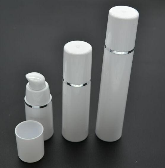 15ml 30ml 50ml High Quality White Airless Pump Bottle -Travel Refillable Cosmetic Skin Care Cream Dispenser, PP Lotion Packing Container