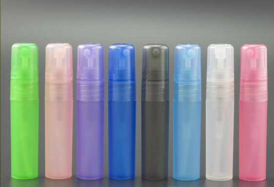 Wholesale ! 3ml 5ml 8ml 10ml plastic frosted perfume atomizer, spray bottle, perfume bottle Free shipping