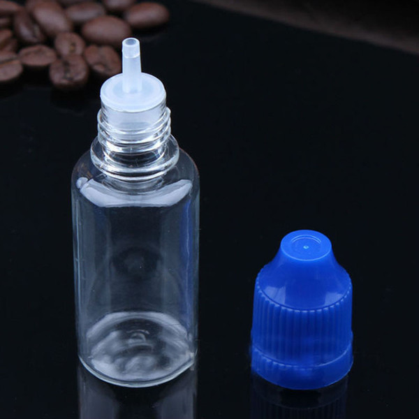 Food Grade 1000pcs Needle bottle 15ml Empty bottles Plastic Dropper Bottle 15 ml with Childproof caps for E Cig Liquid