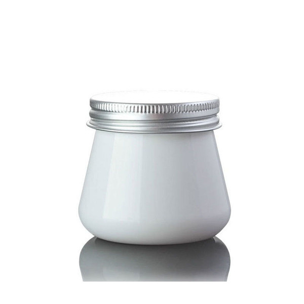 80g Adorable PET Plastic Jar 80ml White Color Cosmetic Packaging Cream Jar With Aluminum Cap QW7005