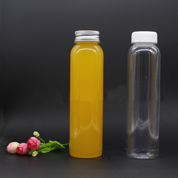 Hot Selling 350ml plastic fruit juice bottles Functional beverage bottles PET food grade plastic bottles with aluminium cap