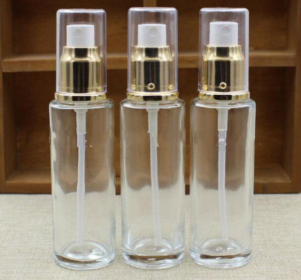 Transparent Glass Perfume Atomizer Empty Small Spray Bottle 50ml 30ml pure dew Moisturizer water container