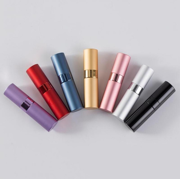 8ml 15ml Mini Portable Aluminum Telescop Refillable Perfume Bottle With Atomizer Empty Perfume Bottle Packing Bottles CCA11359 100pcs