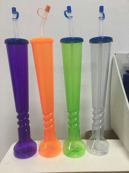 Factory direct sale pet torch light creative yard glass yard cup plastic cup sippy cups the spiral cup