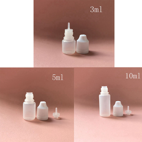 LDPE Needle Bottles E Cigarette Bottles E Liquid Dropper Bottle Long Dropper Tip Childproof Safety Bottle 3ml/5ml/10ml/20ml/30ml/50ml/100ml