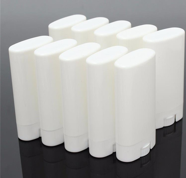 DIY 15ml Empty White/transparent lip balm lipstick cream tube bottle Mouth Lip Balm Stick Sample Cosmetic Container plastic Deodorant tubes