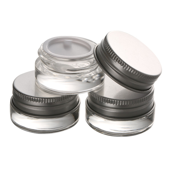 5g high quality glass cream jar with aluminum lid,5ML wide mouth cosmetic container,eye cream cosmetic packaging