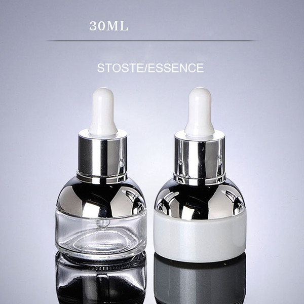 30ml transparent Glass Dropper Bottles Empty Essential Oils Perfume Bottle Women Cosmetic Container Small Packaging