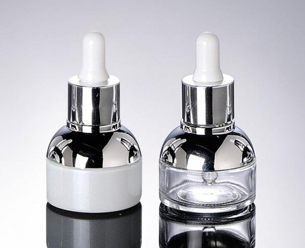 30ml transparent Glass Dropper Bottles Empty Essential Oils Perfume Bottle Women Cosmetic Container Small Packaging SN2169