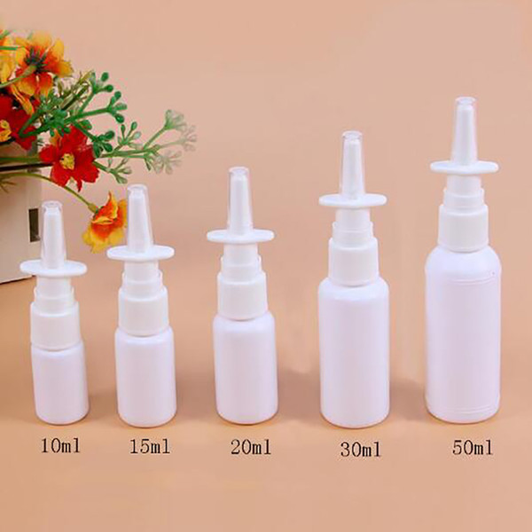 Wholesale- 100pcs plastic nasal spray bottle with pump sprayer