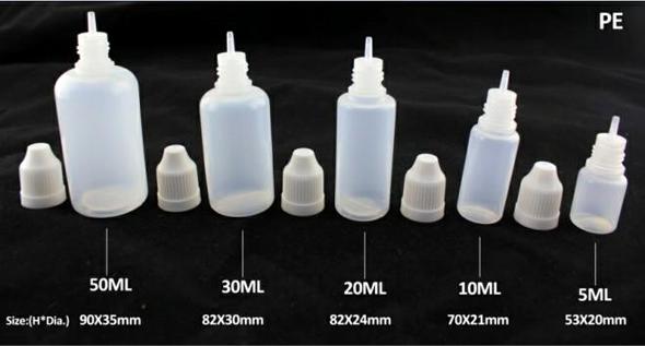 Ejuice Bottles 3ml 5ml 10ml 15ml 20ml 30ml 50ml Plastic Dropper Bottle Plastic with Child Proof Caps&Long Thin Tips PE Eliquid Bottles