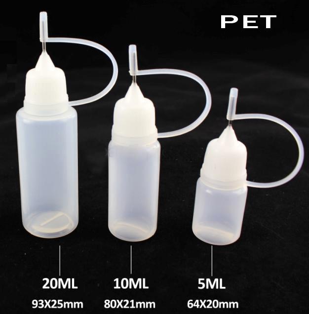 Ejuice Needle Bottles 5ml 10ml 15ml 20ml 30ml Dropper Bottle For E Liquid Empty Metal Needle Tips Bottle Free Shipping