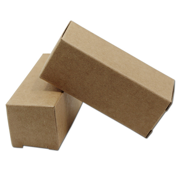 50Pcs Brown Kraft Paper Packaging Box Carton Essential Oil Bottle Packing Box Lipstick Party Gifts Crafts Foldable Paperboard Package Box