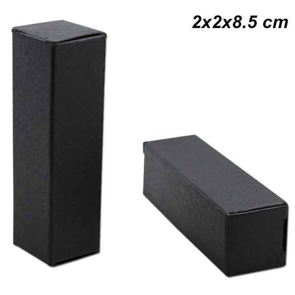 Black 2x2x8.5 cm Kraft Paper Paper Board Gifts Storage Box for Lip Stick Small Jewellry DIY Handmade Paper Board Lipstick Perfume Bottle Box