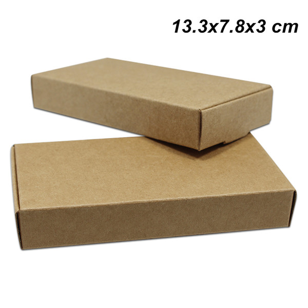 13.3x7.8x3 cm Brown 30pcs Lot Kraft Paper Craft Gift Box for Jewelry Accessory Craft Paper Gifts Box Bakery Cakes Bake Cookies Chocolate Box