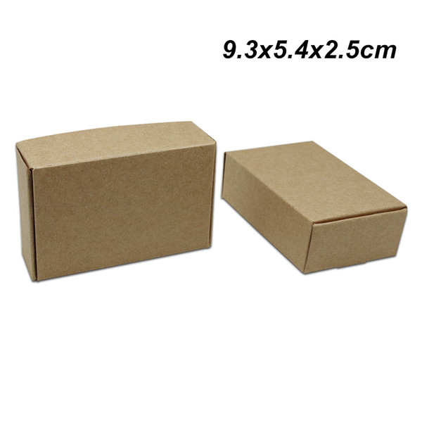 9.3x5.4x2.5cm Handmade Soap Craft Paper Wedding Kraft Paper Box Gift Packing Box for Jewelry Candy Bakery Cake Cookies Chocolate Storage Box