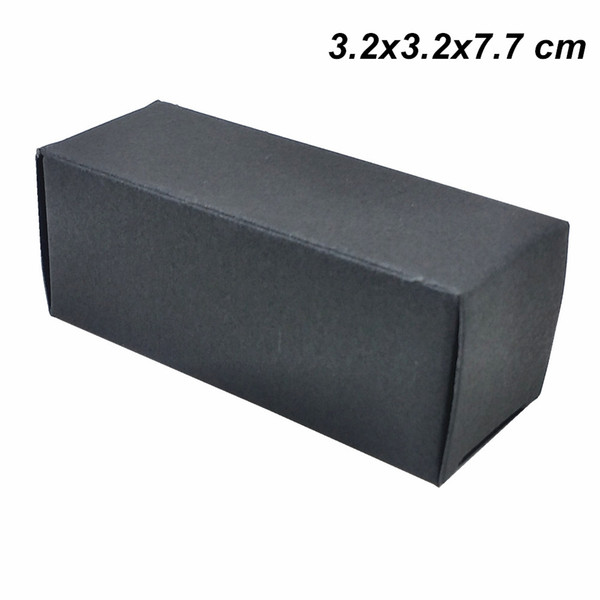 Black 50pcs 3.2x3.2x7.7 cm Kraft Paper 15ml Essential Oil Bottle Lipstick Art Packing Boxes for Perfume Cosmetic Polish Paperboard Gifts Box