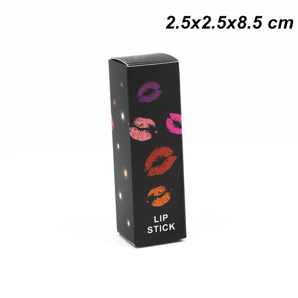 50 PCS Black 2.5x2.5x8.5 cm Kraft Paper Lipstick Print Perfume Bottle Packing Box Kraft Paper Lip Stick DIY Handmade Paper Board Storage Box