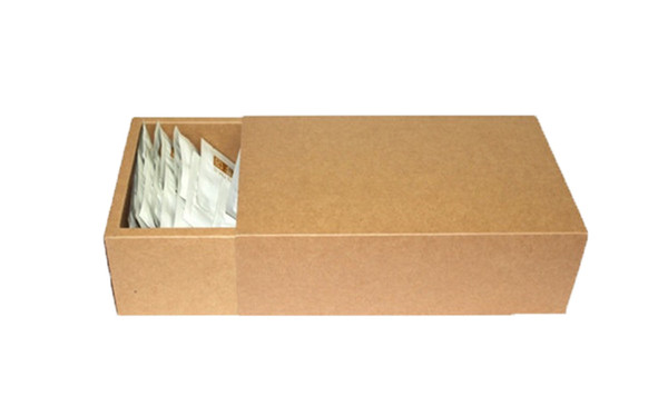 18*10*6cm Large brown kraft drawer boxes, plain brown kraft gift packaging cardboard boxes