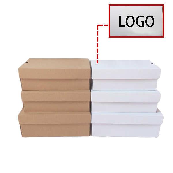 100pcs/lot 10sizes White Kraft Paper Boxes White Paperboard Packaging Box shoe Box Craft Party Gift