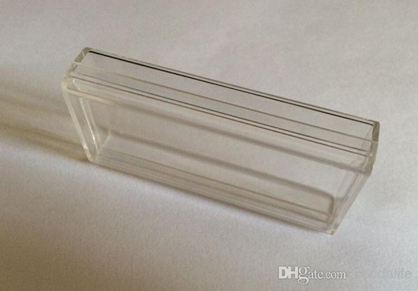 10 Piece Crystal box Transparent gift box USB packaging Rectangular USB box Size 80 x 40 x 16 MM