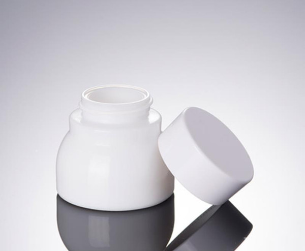 50g White Glass Cream Jar Face Cream Bottle Jar Glass Lotion Pump Bottle Empty Cosmetic Bottle