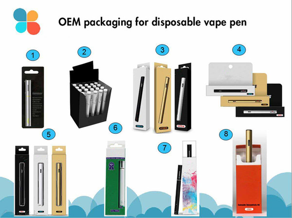 OEM packaging display box retail packaging for vaporizer pen cartridges vape cell liberty King Pen Brass child proof child resistance design