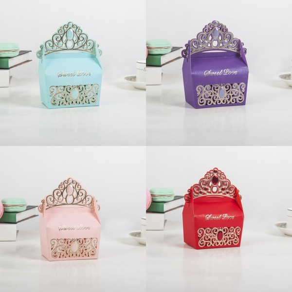 Creative Gift Boxes European Style An Crown Candy Box Wedding Decoration Multi Color Hot Sale 0 59yq T