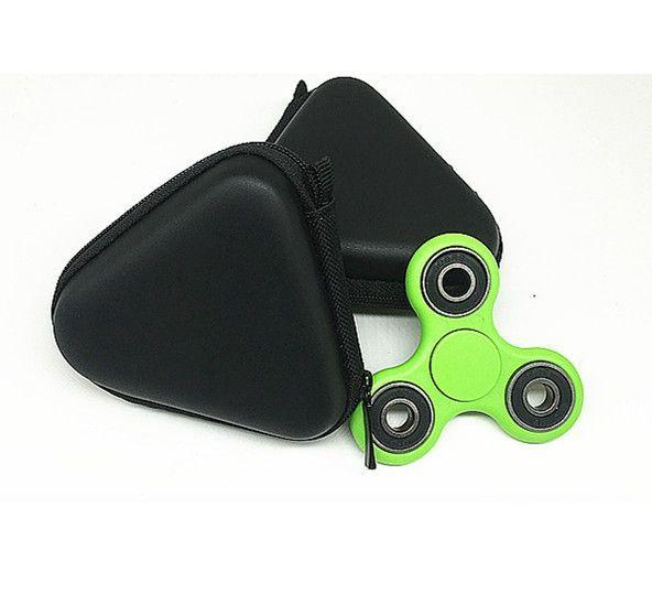 Pocket Carrying triangle Case Earphone Headphone SD Card Fidget Hand Spinner Bag Holder Storage black color hot