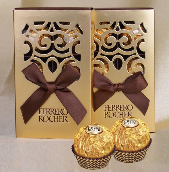 100pcs FERRERO ROCHER Boxes Wedding Favors Sweet Gifts Bags Party Supplies Baby Shower Ferrero Chocolate Candy Box