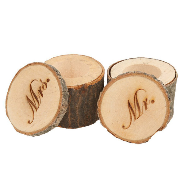 Mr&Mrs Ring Box Wedding Valentines Wooden Ring Holder Anniversary Accesories Boxes Wholesale