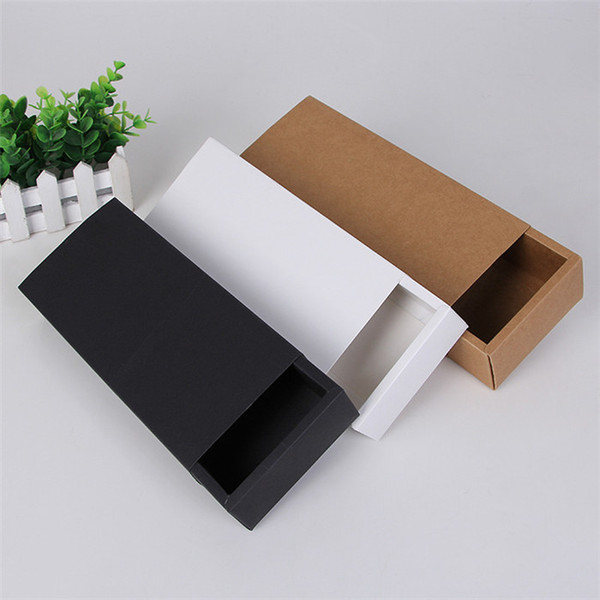 Eco Friendly Kraft Paper Cardboard Drawer Box Socks Underwear Gift Packaging Storage Paper Box Color Mixed