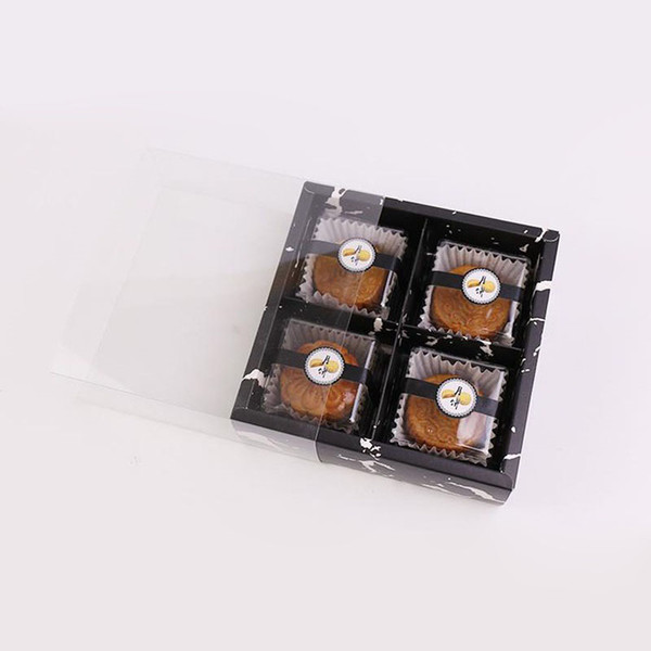 16*16*5cm Black Marble Design Cheese Chocolate Paper Box Wedding Party Cookies Box Gift Box Free Shipping ZA5334