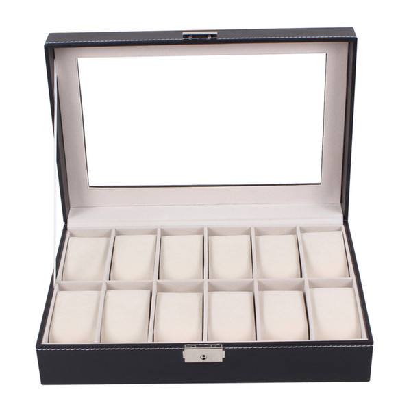 Professional 12 Grid Slots Jewelry Watches Display Storage Box Case Inside Container Organizer Box Holder caixa relogio