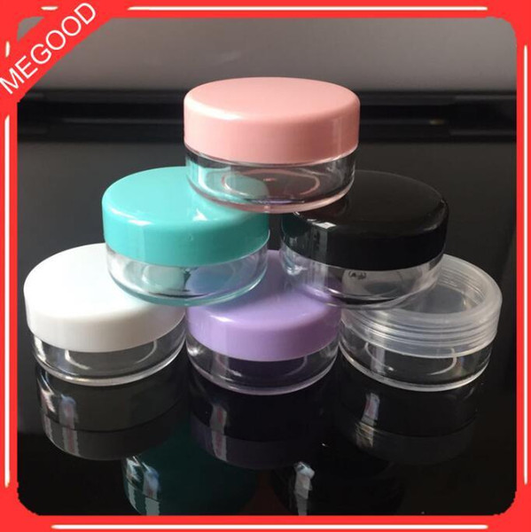 10g Empty Small Plastic Jars Bottles Cosmetic Jar Pot Box Cream Cosmetic Containers Refillable Compacts Packing Boxes CCA11248 500pcs