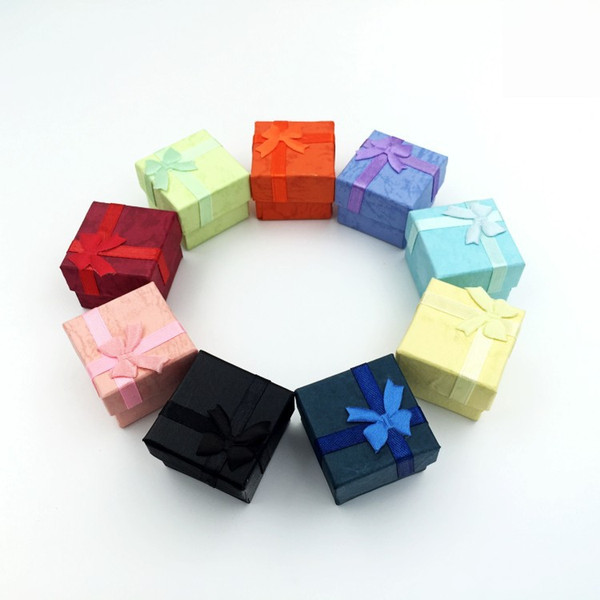 new ring Paper box 4*4*3.2cm Jewelry Candy Box hot new gift Beautiful fashion fit Jewelry ring earring pendant j89