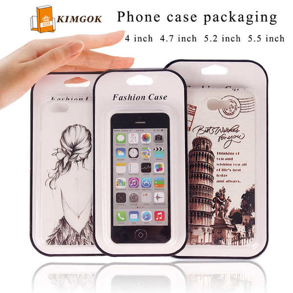 Mobile phone case packing bag 4,4.7,5.2,5.5 inch Plastic Retail packaging package pouch bag for mobile Cell phone Case accessories