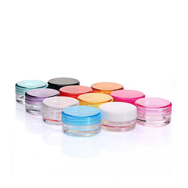 10-Colors Wax Containers Food Grade Plastic Box Jar Case For Wax Thick Oil Holder Dry Power Dab Tools Dabber Good Flavor lin2689