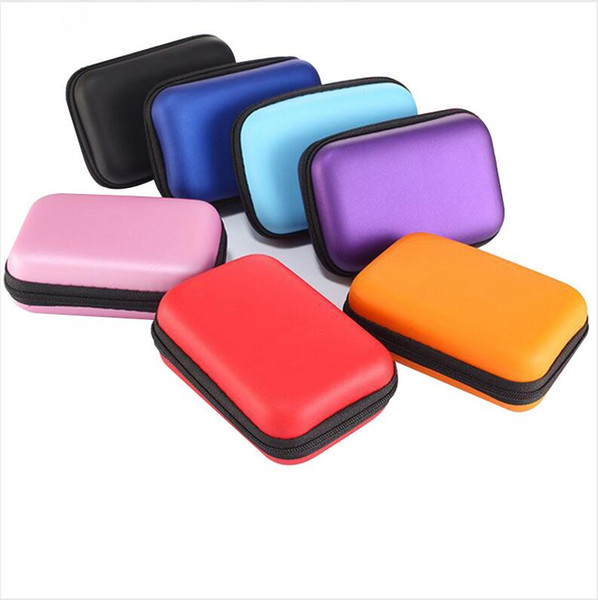 Mini Zipper Hard Headphone Case,EVA Earphone Bag,Portable Earbuds Pouch box with good quality colorful color new