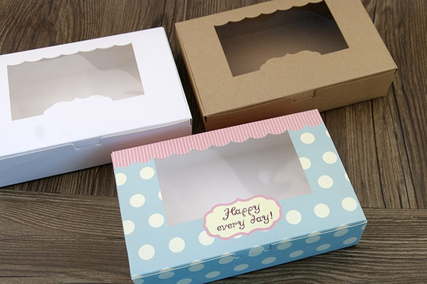 10 Pcs 2 style partten Cardboard Box, Gift /cake/candy packing Boxes , Chocolate Bakery Bakingware packing Party Supplies