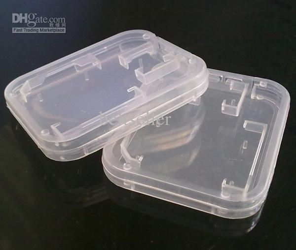 Plastic clear Memory Card Case Protector Box Hard Box For SD T-Flash TF Card 100pcs/lot