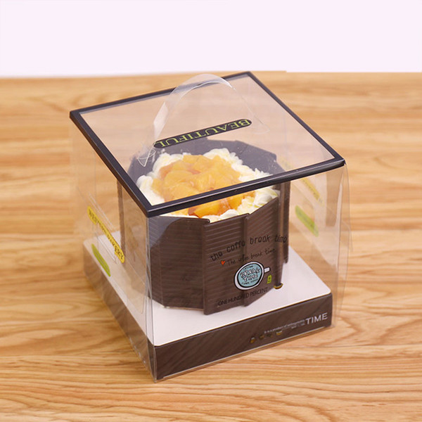 10PCS Cake Boxes and Packaging 4inch Clear Plastic Transparent Cupcake Packaging Box Wedding Party Gift Box Cake Packaging Supplies