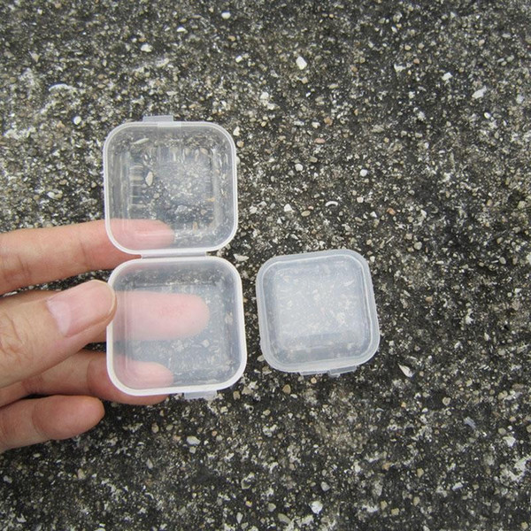 Plastic Portable Clear Transparent Jwelry Cosmetic Boxes Medicine Pill Box Small Square Tablet Case Sundry Storage Holder