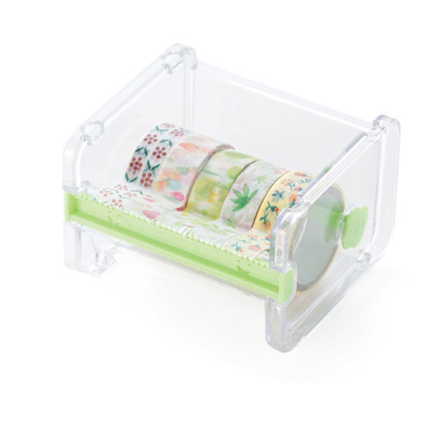 1 PC Useful Japanese Stationery Masking Tape Cutter Washi Tape Storage Organizer Cutter Office Dispenser Office Supplies