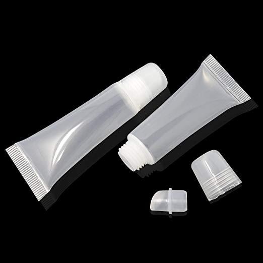 8ml Clear Plastic Empty Refillable Soft Tubes Balm Lip lipstick Gloss Bottle Cosmetic Containers Makeup Box