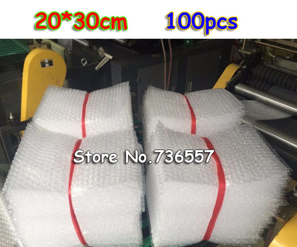 Wholesale-20x30cm 100pcs New Bubble Envelopes Wrap Bags/ anti-static Pouches/ red color PE Mailer Packing bag Free Shipping